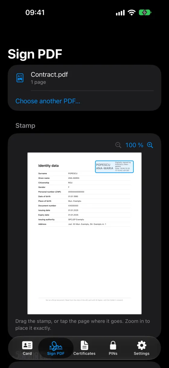 Sign PDF on the iPhone